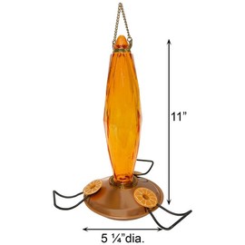 Audubon Cut Glass Oriole Feeders, Amber, 10 oz., Pack of 2