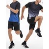 Aspersio Men's Sportswear, Top and Bottom Set, Short Sleeves, Short