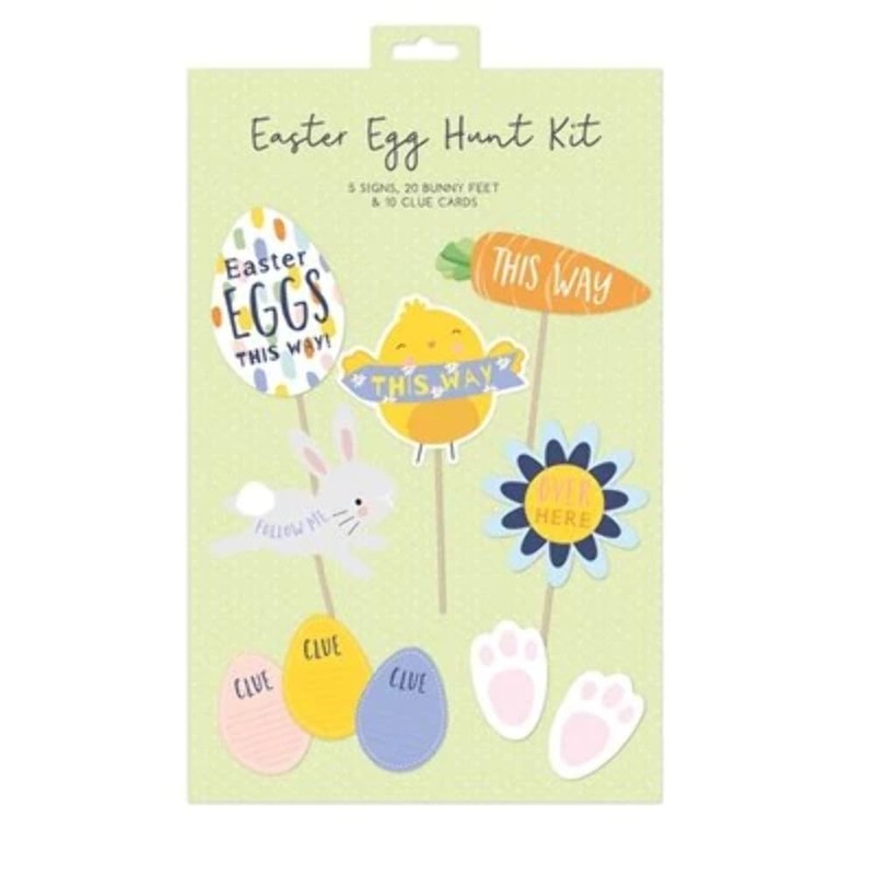 Easter Egg Hunt Games Kit Clues Signs & Easter Bunny