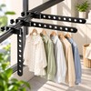 Rotatable Wall Mounted Clothes Hanger for Space-Saving Storage – Stainless