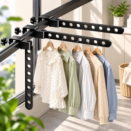 Rotatable Wall Mounted Clothes Hanger for Space-Saving Storage – Stainless Steel Hanging Rack for Laundry & Home Organization