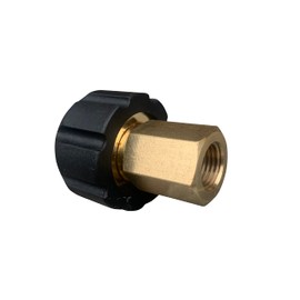 HOTEISON High Pressure Washer High Pressure Hose Connection Different Diameter Fitting Conversion Adapter M22 Female Thread (Shaft Center 0.6 inches (14 mm) x G1/4 Female Thread