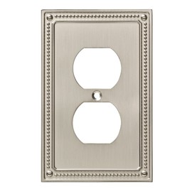 Franklin Brass W35059-SN-C Classic Beaded Single Duplex Wall Plate/Switch Plate/Cover, Satin Nickel