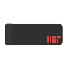 OTM Essentials MIT Classic Wireless Charging Cloth Desk Mat, Durable Office Supplies, Non-Slip Base, Quick Charging Wireless Desk Pad, Black