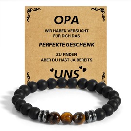 Vatertagsgeschenk für Opa Armband Herren Mit Grußkarte Opa Geschenk Geburtstag Geschenke für Vatertag Ruhestand Weihnachten Ostern Geschenke Weihnachtsgeschenke Ostergeschenk Geburtstagsgeschenk