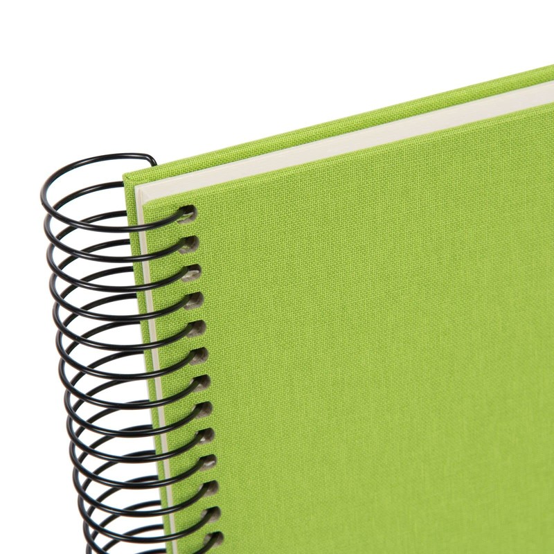 Spiral album BELLA VISTA uni 24/17 green with white pages