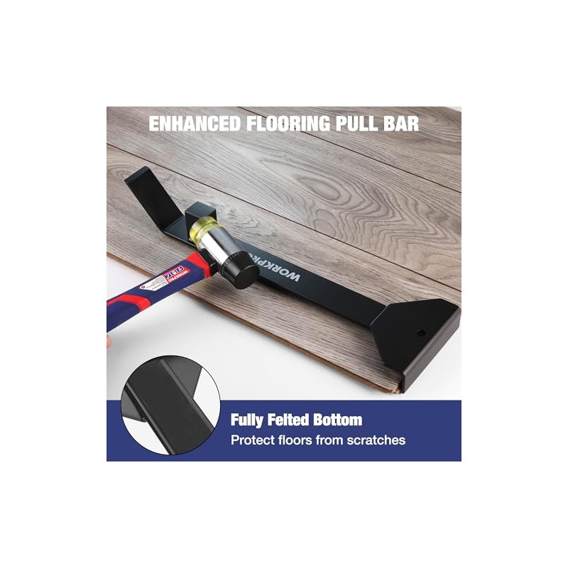 WORKPRO 43PC Laminate Flooring Installation Kit- Rubber Mallet with Fiberglass