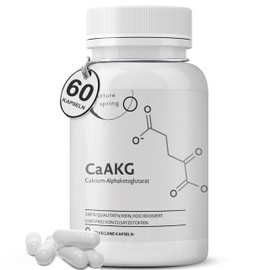 Nature spring CaAKG Calcium Alphaketoglutarate Laboratory Tested in Germany 60 Capsules High Dose 1000 mg CaAKG in Best Quality without Additives