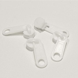 Zipper Sliders Free 72 Pieces/Tube, Plastic Sliders for Sewing and Repair Zippers, Zipper Puller, White Sliders #3, (3#, 101)