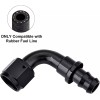 Lencool Racing Push Lock Hose Fitting End 4AN 90 Degree