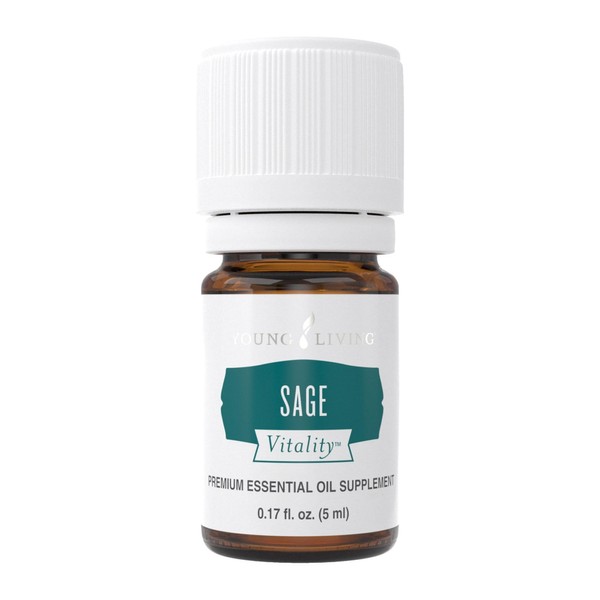 Young Living - Sage Vitality Essential Oil 5 ml | Aromatic Clearing & Culinary Delight | Women's Health & Digestive Support | Antioxidant-Rich | Cleansing Properties