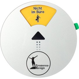 FREI - BESETZT Round Sign Grey 15 cm - Please klöpfen-Komm rein-Nicht im Büro-Bitte nicht stören-In einem Meeting. (Grey)