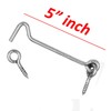 Wideskall 5" inch Heavy Duty Zinc Plated Wire Gate Hook