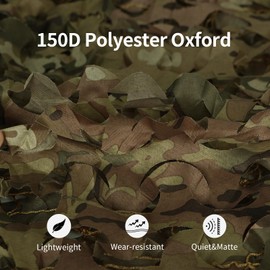 LOOGU Camo Netting Camouflage Net Oak Leaves Cutting for Military Hunting Blind Shooting Watching Sunshade Party Decor