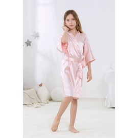 ALHAVONE Girl Birthday Squad Robes with Glittering for Wedding Slumber Spa Party Women Birthday Queen Sleepwear Nightgown (Birthday Squad Pink, 14)