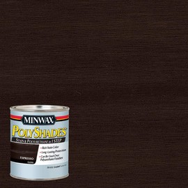 Minwax 617970444 PolyShades - Stain & Polyurethane in 1 Step, quart, Espresso, Gloss