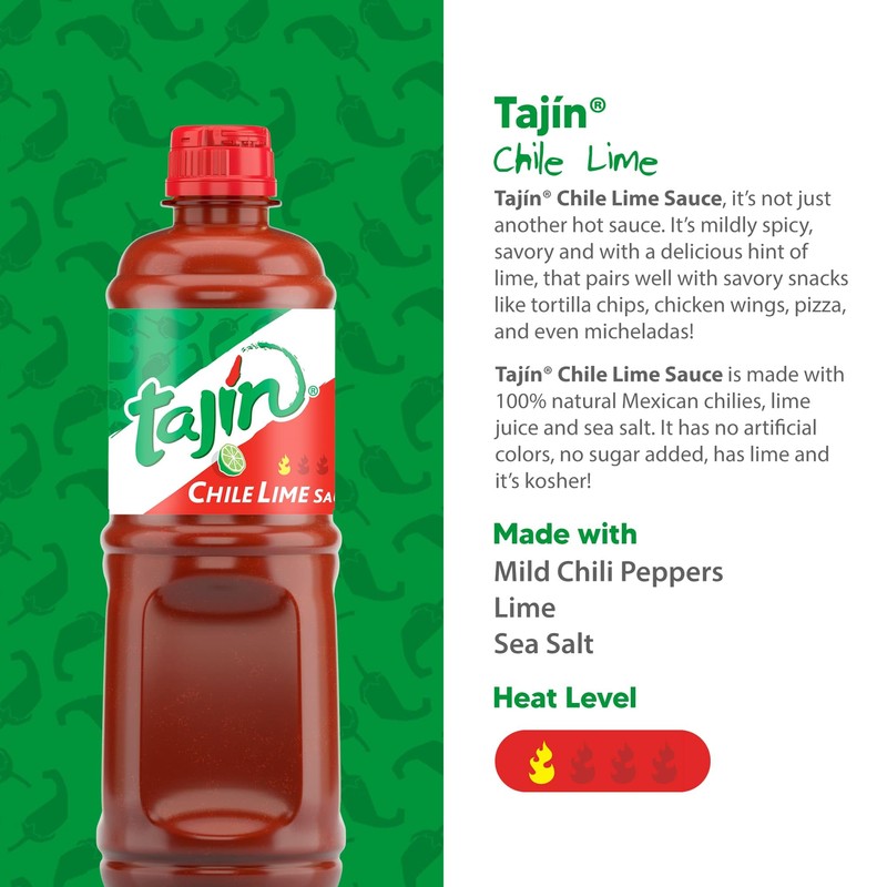 Tajin Fruity Chamoy Sauce 15.38oz and Chile Lime Sauce 15.38oz