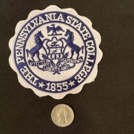 Unbranded PENNSYLVANIA STATE COLLEGE  PENN STATE Vintage embroidered iron-on patch 3.75”