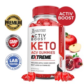 (3 Pack) Activboost Keto ACV Gummies Extreme 2000MG Active Boost Keto Gummies Apple Cider Vinegar Activ Boost Formulated with Pomegranate Beet Juice Powder B12 Vegan Non GMO 180 Gummys