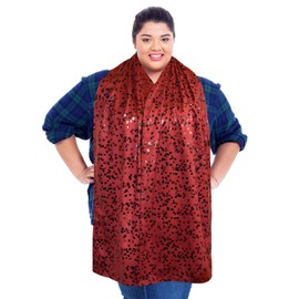 DinerWear Cravaat® Dining Scarf, Adult Bibs for Women, Elderly Assistance Products, Adult Bibs for Men, Elderly Must Haves, Dementia Products for Elderly, 14 x 26 Inches (Regular, Burgundy Dot)