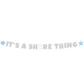It's A Shore Thing Banner, Pre-Strung Glitter Tropical Beach Bachelorette Decor Coastal Bachelorette Party Favors Beach Banner for Bridal Shower Party Supplies