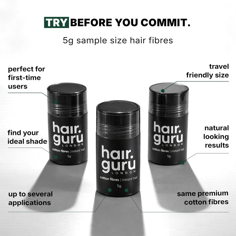 Hair Guru London Hair Thickening Fibres, Medium Blonde, 5g Trial