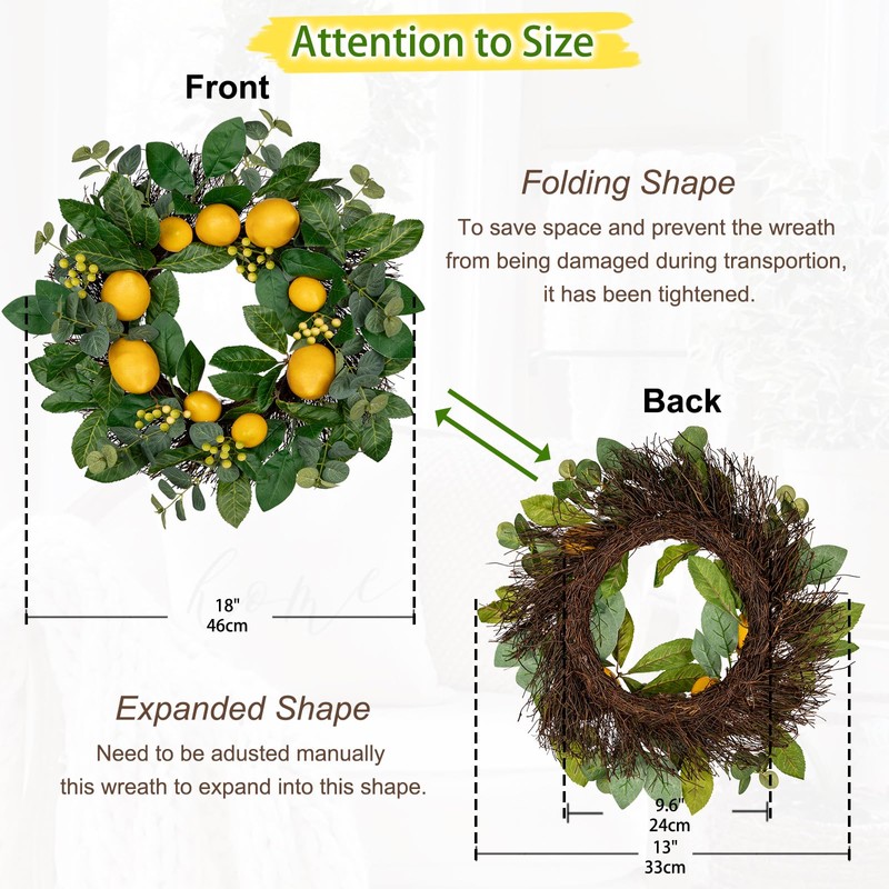 Door Wreath Lemon
