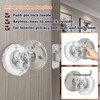 Solidware Glass Crystal Door Knob, Modern Design Door Lockset, Satin