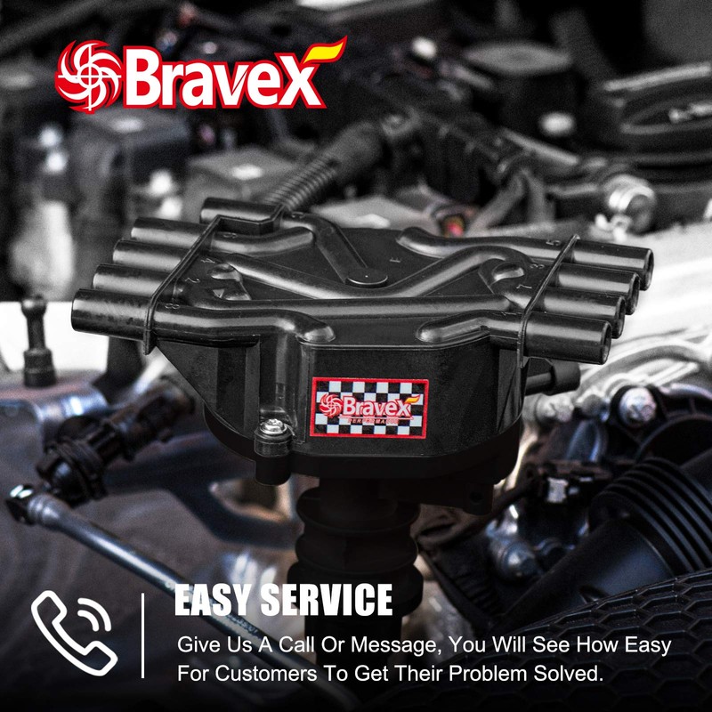 Bravex Distributor Cap and Rotor Kit Brass Terminals For Chevy