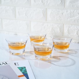 Mezcal Tequila, Liquor & Spirits Tasting Glasses | Set of 4 | 6 OZ Tequila Spirits Drinking Glassware, Sipping Cocktail Glass for Reposado, Anejo, Copitas Mezcals, Mexican Gift Set Stemless Sipper