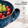 Ceramic Swirl Rinsing Berry Bowl, Swirl Fruit Colander with Drainage