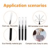 100 Pcs Micro Eyebrow Brush with Cap,Brow Lamination Brush Eyelash