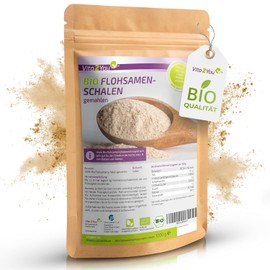 Vita2You Organic Psyllium Husks Ground 99% Purity - 1 kg - Indian Psyllium Husk Flour - Ideal for Baking - 1000 g