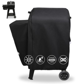 QuliMetal Grill Cover for Pit Boss Pro Series II 600, Pit Boss 600/Pro 600 Wood Pellet Grill PB600PS1-600D Heavy Duty Waterproof Fade Resistant Pit Boss 600 Grill Cover with Elastic Drawstrings, Black