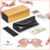CARFIA Small Pink Mirrored Double Bridge Acetate Sunglasses for Women