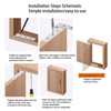 2 Sets 360 Degree Rotatable Pivot Hinge Stainless Steel Hidden