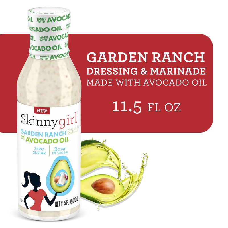 Skinnygirl Avocado Oil Salad Dressing, Garden Ranch, 11.5 Ounce