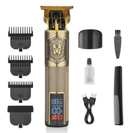 Cortapelos para hombres, cortapelos profesional, cortapelos para barbas, cortapelos para barba, afeitadora, cortapelos en T, kit de corte de pelo en casa, inalámbrico, recargable, sin huecos, regalos