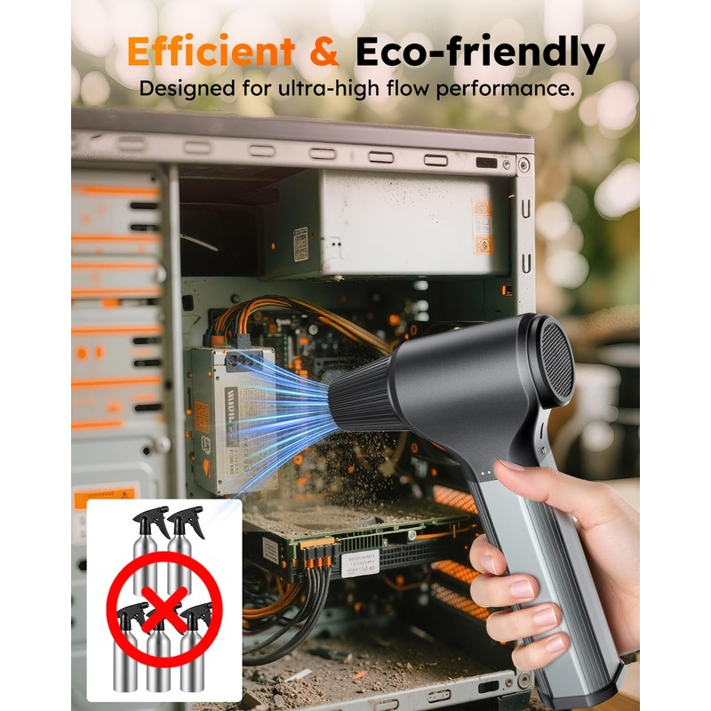 Compressed Air Duster, 330000RPM Super Power Electric Air Duster Cordless