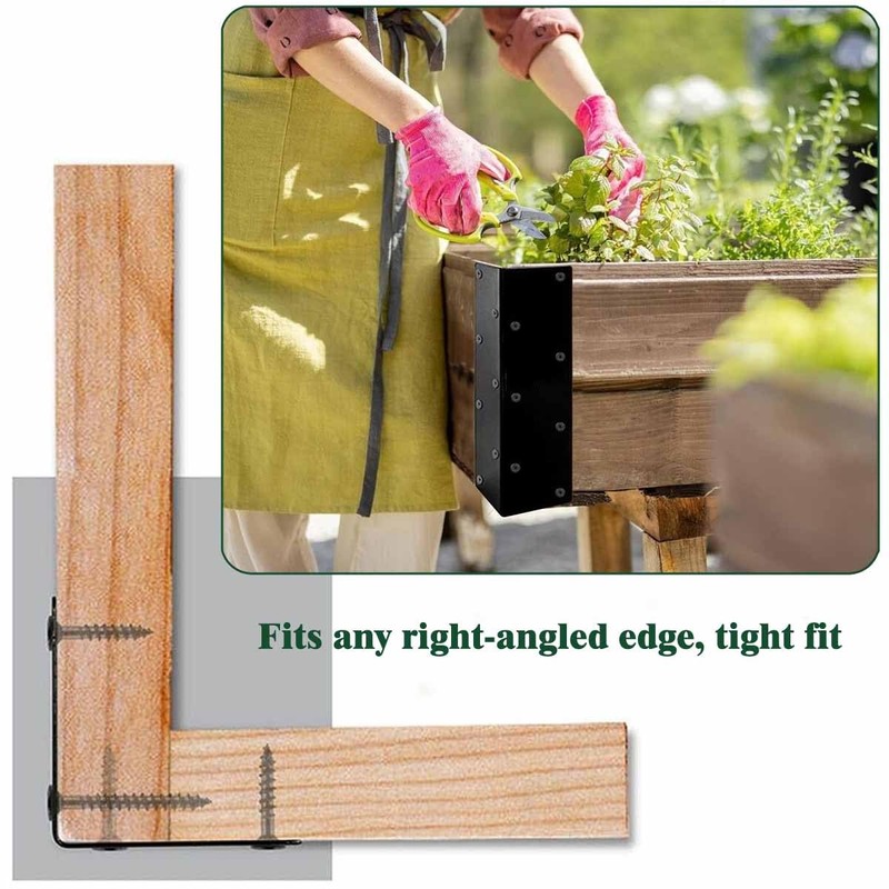 8Pcs Raised Garden Bed Corner Brackets, 11“ x 3” x