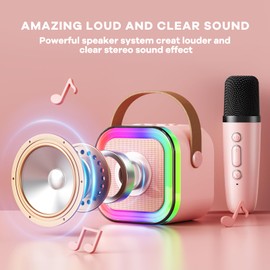 Toddler Karaoke Machine for Girls: Toddler Singing Machine with 2 Wireless Microphones Music Toys for 2 3 4 Year Old Girl Gifts