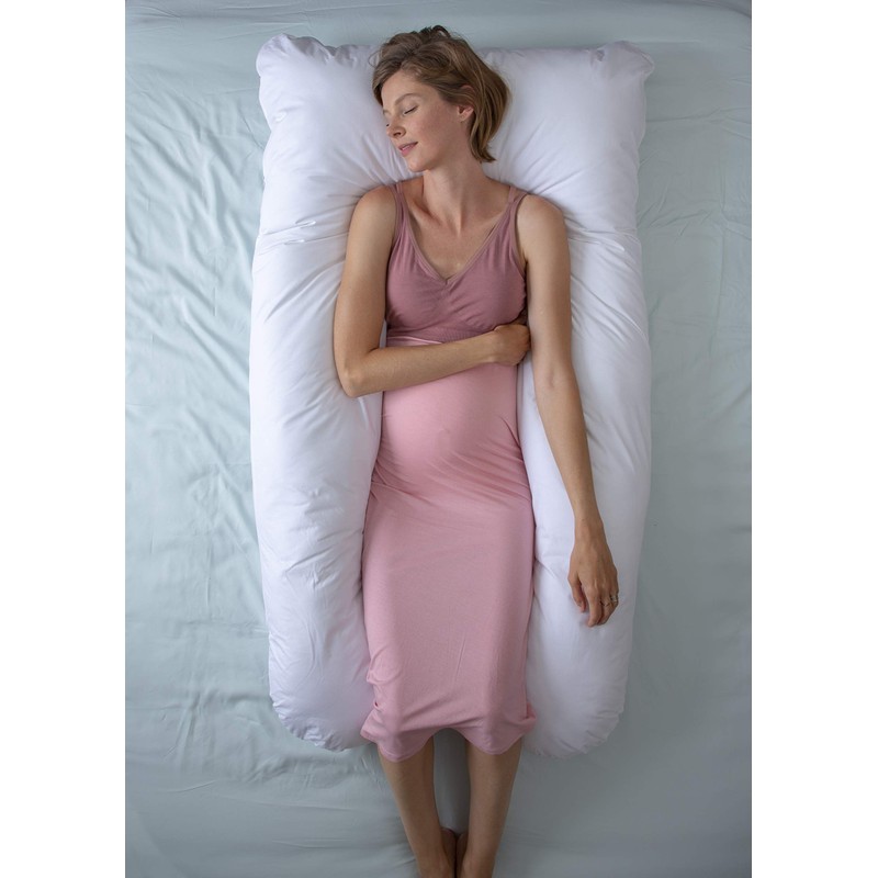 Aller-Ease 100% Cotton Pregnancy Pillow, 61" x 34" x 7",