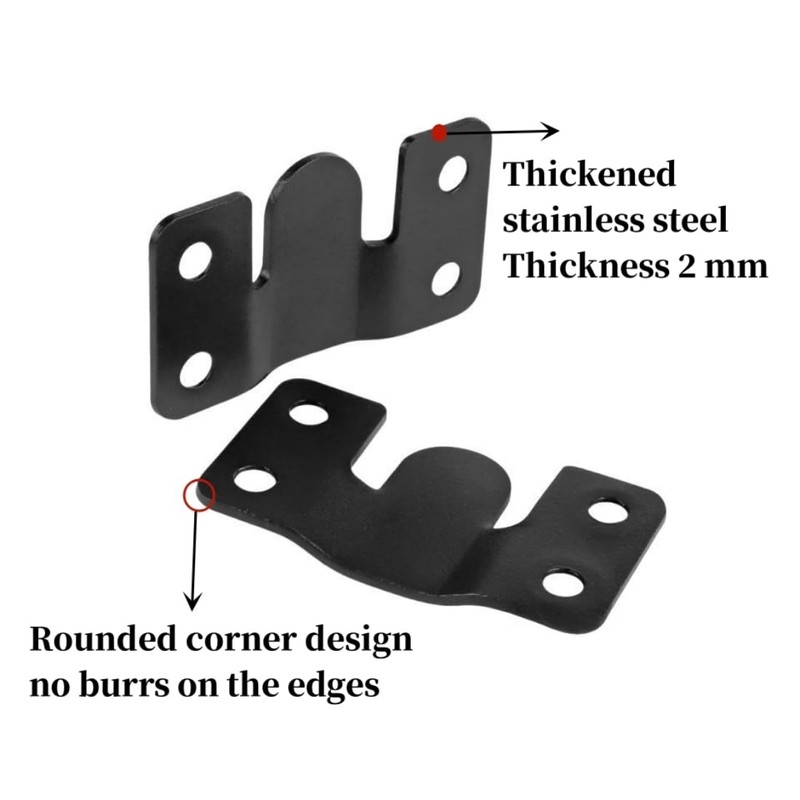 4 Pairs Interlocking Flush Mount Bracket Picture Hanging Hooks Stainless