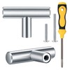 Kigniote 16PCS Cabinet T Bar Handle Chrome Kitchen Drawer Knobs