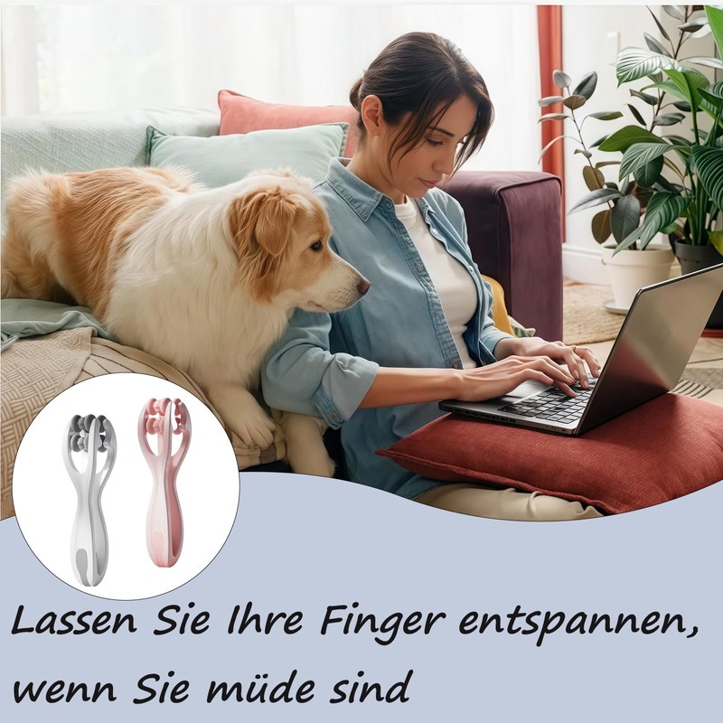 2 Stück Set Finger Massagegerät, Massage Roller Hand Massagegerät in
