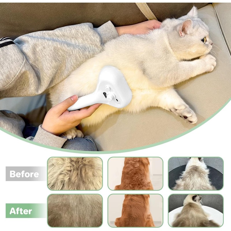 Brush for Cats & Dogs – 4-in-1 Self-Cleaning Pet Brush,
