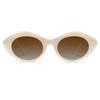 VANLINKER Polarized Trendy Thick Oval Round Sunglasses for Women Retro