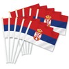 10 PCS Serbia Handheld Small Flag, Serbians Hand held Mini