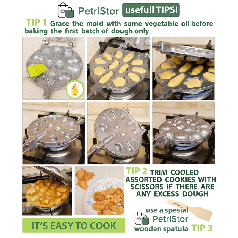 12 Cookie (assorted) Aluminum Marker assorted Russian Pastry Cookies Pastry