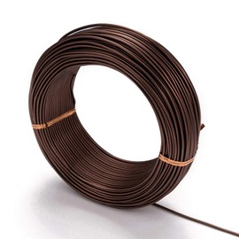 Craftdady Alambre de aluminio café de 180 pies, calibre 12, alambre de metal flexible para manualidades, alambre de 2 mm, alambre flexible para esculpir muñecas, esqueleto y gemas, para hacer joyas